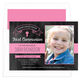 Pink Chalkboard Communion Photo Invitations Image 3 of 3